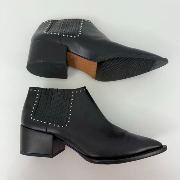 Givenchy Studded Pointed Toe Booties Short Boots Black Leather Fit like US 9.5 - Picture 6 of 14